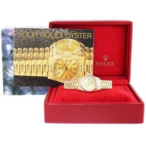 Ladies Rolex President 26mm Champagne Watch With Box